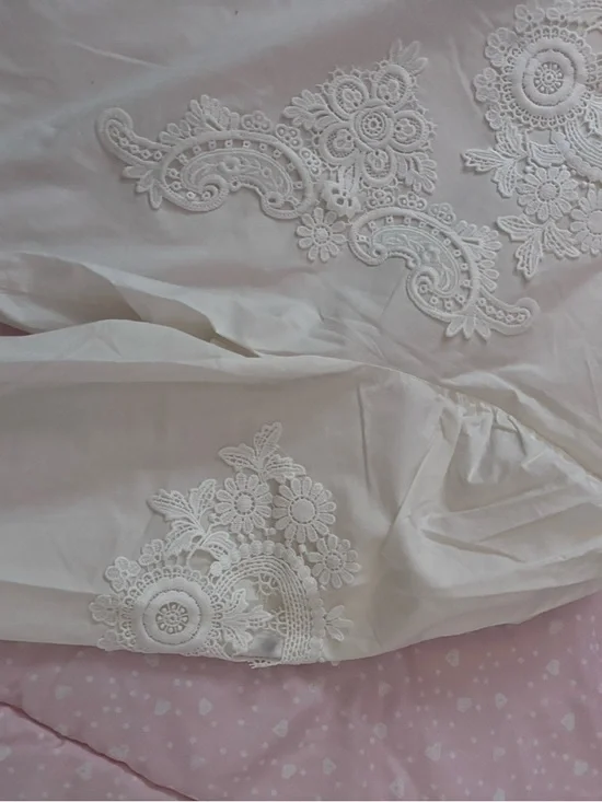 Zara White Lace-Detail Victorian-Inspired Blouse - Picture 2 of 10